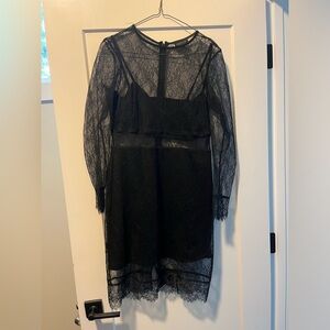 Black lace dress